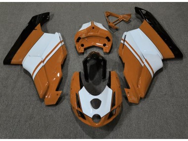 2003-2004 Orange Glänzend & Weiß Ducati 749 999 Motorrad Verkleidungen