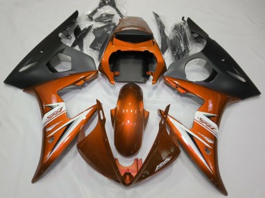 2003-2004 Orange Glänzend & Weiß R6 Motorrad Verkleidungen