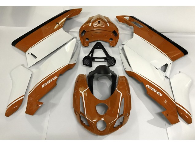 2003-2004 Weiß Orange & Schwarz Ducati 749 999 Motorrad Verkleidungen 2003-2004 Weiß Orange & Schwarz Ducati 749 999 Motorrad Verkleidungen