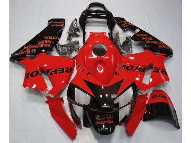 2003-2004 Rot Glänzend Repsol CBR600RR Motorrad Verkleidungen