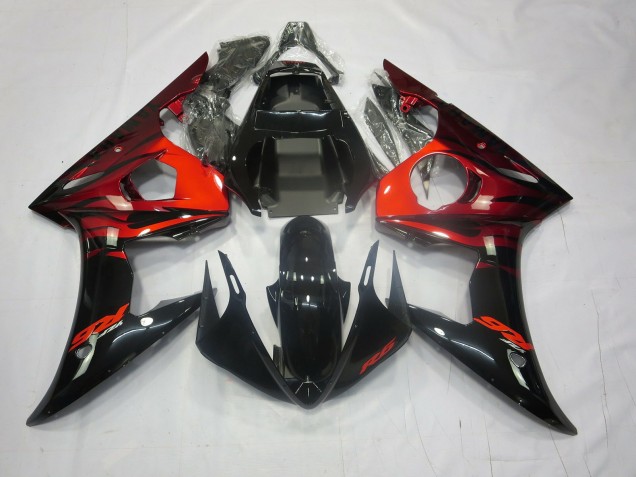 2003-2004 Rot & Schwarz R6 Motorrad Verkleidungen 2003-2004 Rot & Schwarz R6 Motorrad Verkleidungen