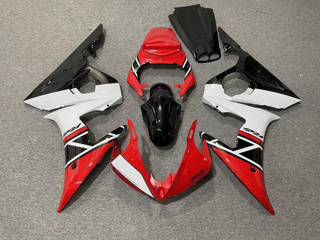 2003-2004 Rot Weiß & Schwarz R6 Motorrad Verkleidungen 2003-2004 Rot Weiß & Schwarz R6 Motorrad Verkleidungen