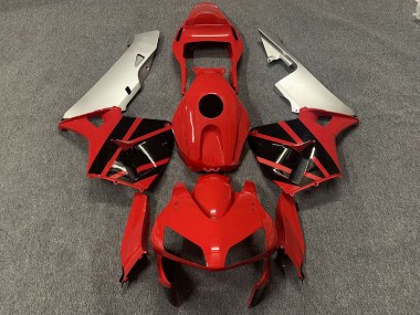 2003-2004 Rot Schwarz & Silber CBR600RR Motorrad Verkleidungen
