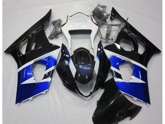 2003-2004 Schwarz Blau & Weiß GSXR 1000 Motorrad Verkleidungen 2003-2004 Schwarz Blau & Weiß GSXR 1000 Motorrad Verkleidungen