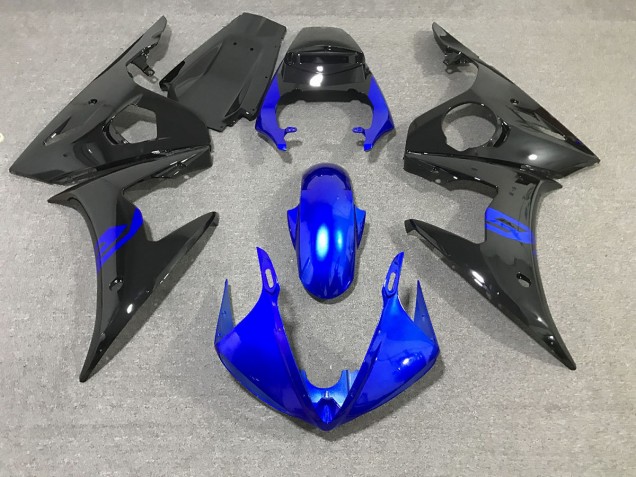 2003-2004 Schwarz & Blau Glänzend R6 Motorrad Verkleidungen 2003-2004 Schwarz & Blau Glänzend R6 Motorrad Verkleidungen