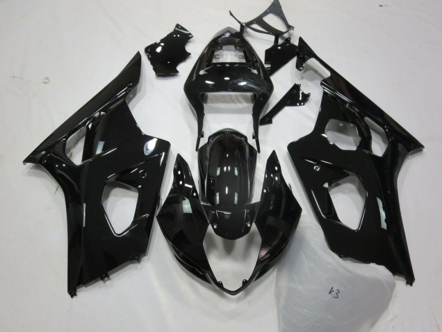 2003-2004 Schwarz Glänzend GSXR 1000 Motorrad Verkleidungen 2003-2004 Schwarz Glänzend GSXR 1000 Motorrad Verkleidungen