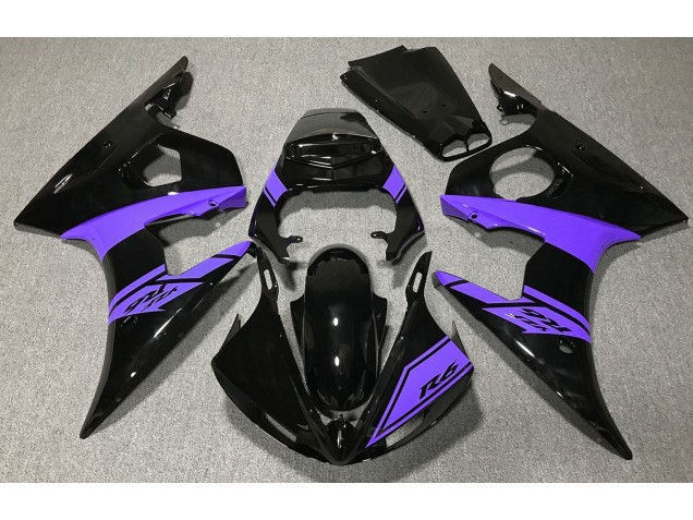 2003-2004 Schwarz Glänzend & Lila R6 Motorrad Verkleidungen