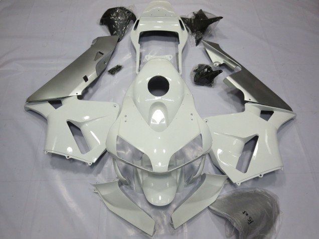 2003-2004 Silber & Weiß CBR600RR Motorrad Verkleidungen 2003-2004 Silber & Weiß CBR600RR Motorrad Verkleidungen