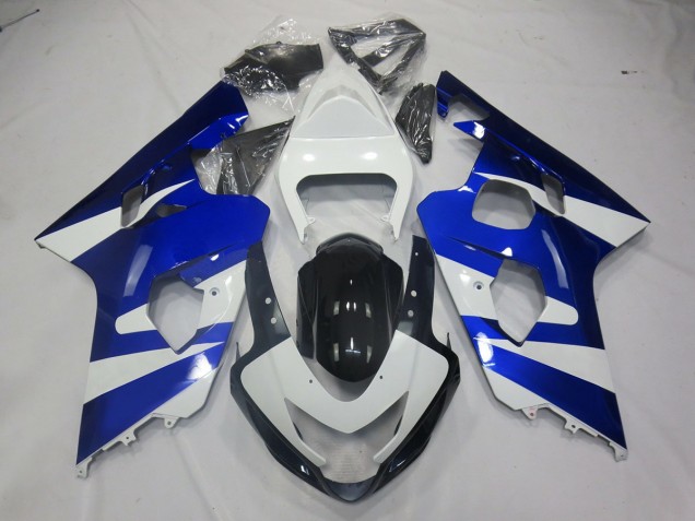 2004-2005 Blau Weiß OEM Stil GSXR 600-750 Motorrad Verkleidungen 2004-2005 Blau Weiß OEM Stil GSXR 600-750 Motorrad Verkleidungen