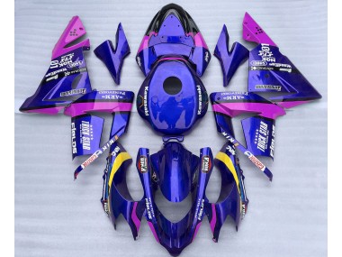 2004-2005 Blau & Pink Trickstar ZX10R Motorrad Verkleidungen