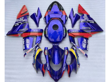 2004-2005 Blau & Rot Trickstar ZX10R Motorrad Verkleidungen