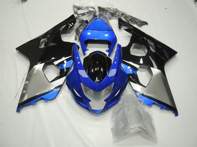 2004-2005 Blau Schwarz & Silber GSXR 600-750 Motorrad Verkleidungen 2004-2005 Blau Schwarz & Silber GSXR 600-750 Motorrad Verkleidungen