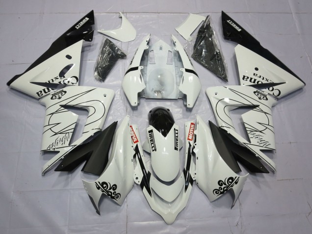 2004-2005 Weiß Corona ZX10R Motorrad Verkleidungen 2004-2005 Weiß Corona ZX10R Motorrad Verkleidungen