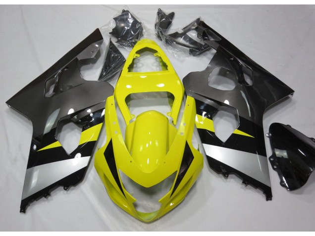 2004-2005 Gelb & Grau GSXR 600-750 Motorrad Verkleidungen 2004-2005 Gelb & Grau GSXR 600-750 Motorrad Verkleidungen