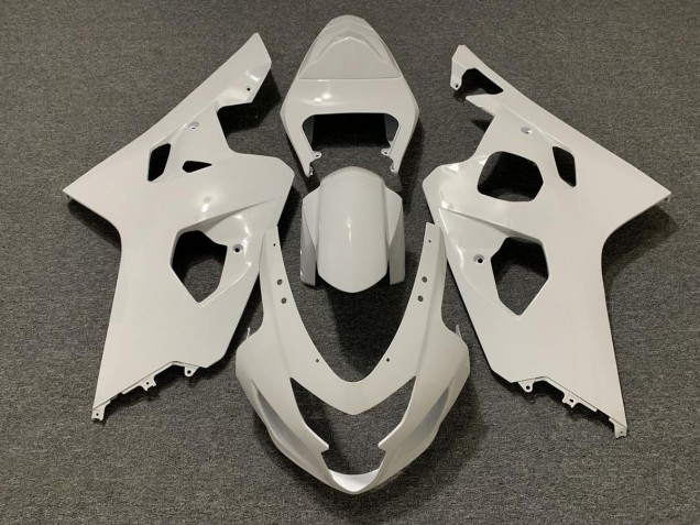 2004-2005 Glänzend Weiß GSXR 600-750 Motorrad Verkleidungen 2004-2005 Glänzend Weiß GSXR 600-750 Motorrad Verkleidungen