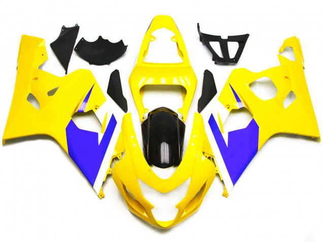 2004-2005 Glänzendes Gelb & Leuchtendes Blau GSXR 600-750 Motorrad Verkleidungen 2004-2005 Glänzendes Gelb & Leuchtendes Blau GSXR 600-750 Motorrad Verkleidungen