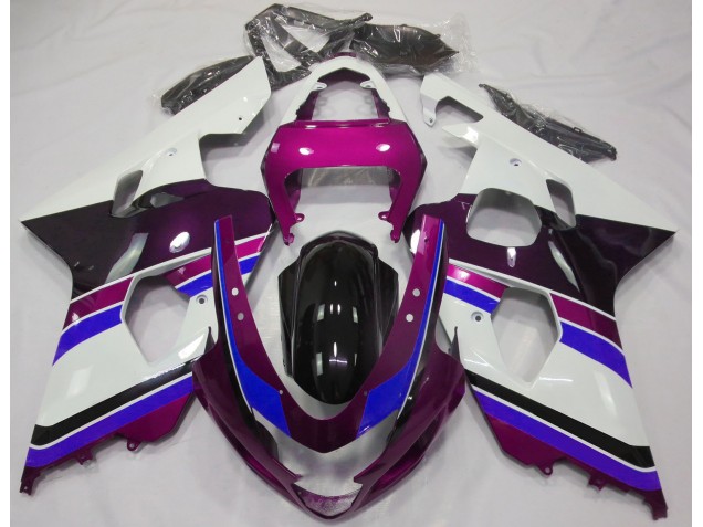 2004-2005 Glanzrosa & Blau GSXR 600-750 Motorrad Verkleidungen 2004-2005 Glanzrosa & Blau GSXR 600-750 Motorrad Verkleidungen
