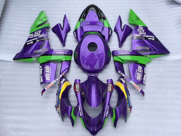 2004-2005 Grün-Lila Trick Star ZX10R Motorrad Verkleidungen 2004-2005 Grün-Lila Trick Star ZX10R Motorrad Verkleidungen