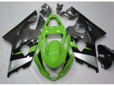 2004-2005 Grün & Silber GSXR 600-750 Motorrad Verkleidungen