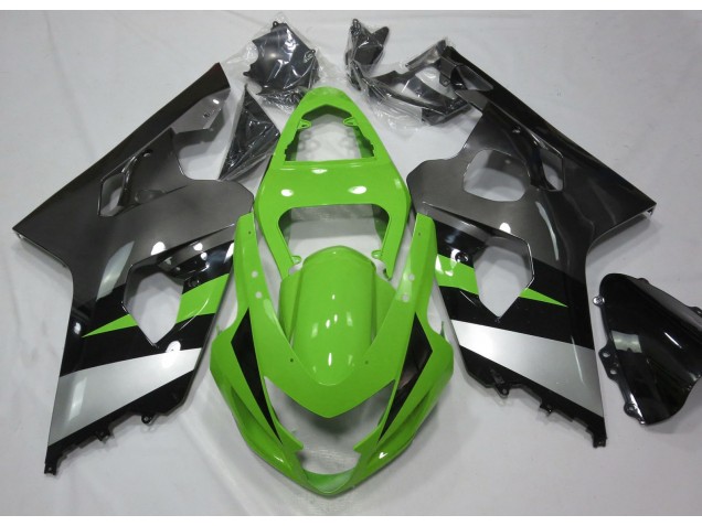2004-2005 Grün & Silber GSXR 600-750 Motorrad Verkleidungen 2004-2005 Grün & Silber GSXR 600-750 Motorrad Verkleidungen