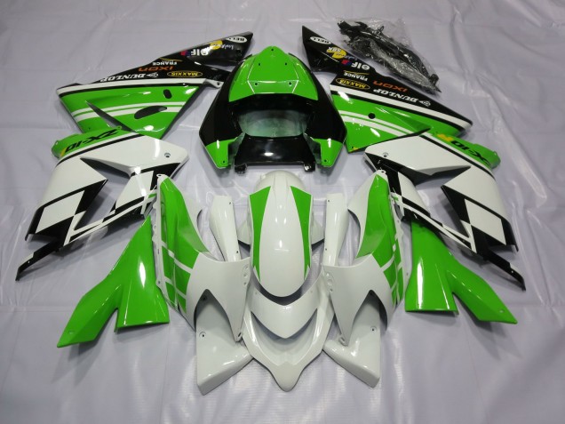 2004-2005 Weiß Grün ZX10R Motorrad Verkleidungen 2004-2005 Weiß Grün ZX10R Motorrad Verkleidungen