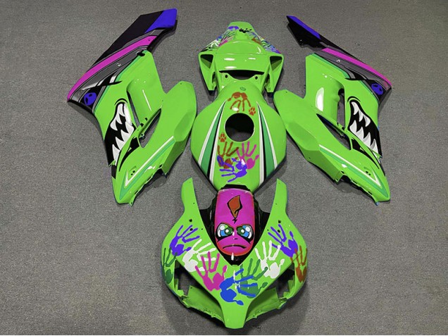 2004-2005 Grüner & Violetter Hai CBR1000RR Motorrad Verkleidungen 2004-2005 Grüner & Violetter Hai CBR1000RR Motorrad Verkleidungen