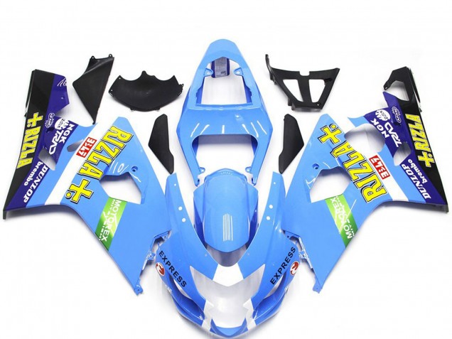 2004-2005 Hellblau Rizla Stil GSXR 600-750 Motorrad Verkleidungen 2004-2005 Hellblau Rizla Stil GSXR 600-750 Motorrad Verkleidungen