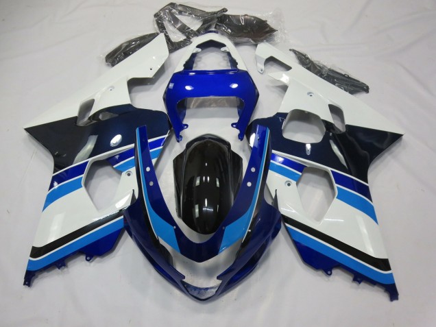 2004-2005 Hellblau Weiß & Schwarz GSXR 600-750 Motorrad Verkleidungen 2004-2005 Hellblau Weiß & Schwarz GSXR 600-750 Motorrad Verkleidungen