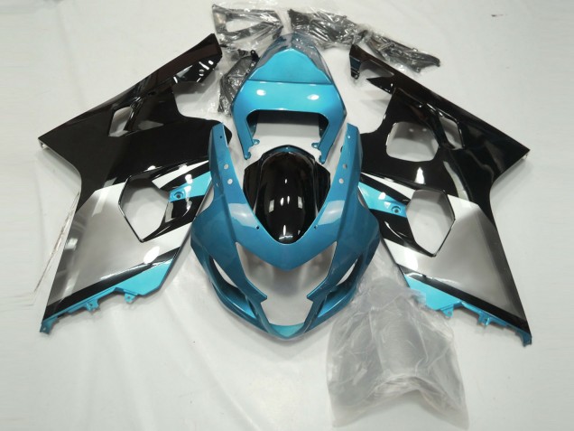 2004-2005 Hellblau Silber & Schwarz GSXR 600-750 Motorrad Verkleidungen 2004-2005 Hellblau Silber & Schwarz GSXR 600-750 Motorrad Verkleidungen