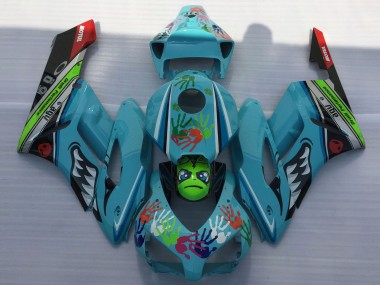 2004-2005 Hellblauer Hai CBR1000RR Motorrad Verkleidungen