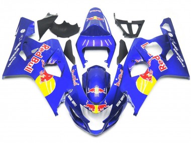 2004-2005 Leuchtendes Blau Rot Bull Stil GSXR 600-750 Motorrad Verkleidungen