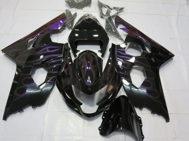 2004-2005 Lila Flamme GSXR 600-750 Motorrad Verkleidungen