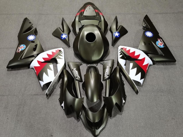 2004-2005 Militärgrüner Hai ZX10R Motorrad Verkleidungen 2004-2005 Militärgrüner Hai ZX10R Motorrad Verkleidungen