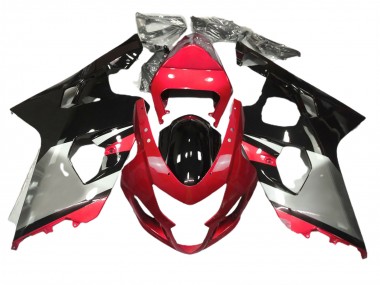 2004-2005 Rot-Silber & Schwarz GSXR 600-750 Motorrad Verkleidungen