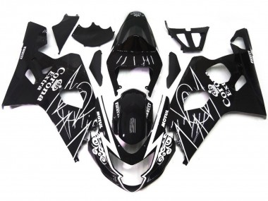 2004-2005 Schwarz Glänzend Corona Stil GSXR 600-750 Motorrad Verkleidungen