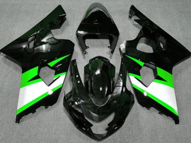 2004-2005 Schwarz Glänzend & Grün GSXR 600-750 Motorrad Verkleidungen