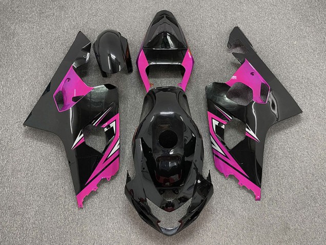 2004-2005 Schwarz Glänzend & Pink GSXR 600-750 Motorrad Verkleidungen