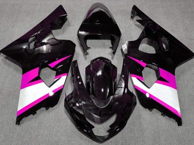 2004-2005 Schwarz Glänzend & Pink GSXR 600-750 Motorrad Verkleidungen