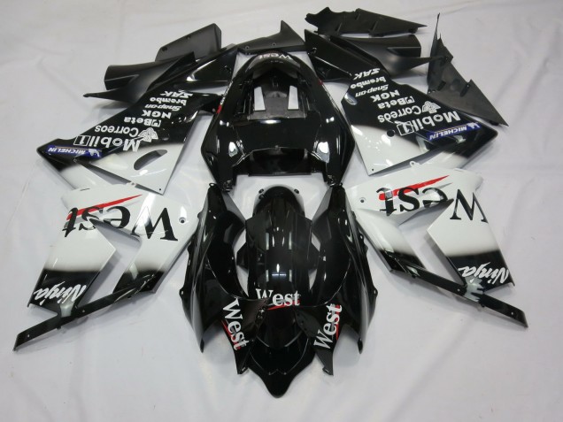 2004-2005 Weiß West ZX10R Motorrad Verkleidungen 2004-2005 Weiß West ZX10R Motorrad Verkleidungen