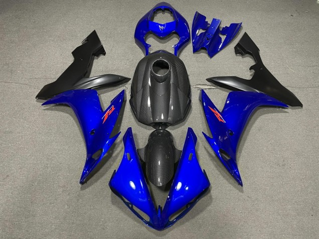 2004-2006 Blau Glänzend & Kohlefaser Stil R1 Motorrad Verkleidungen 2004-2006 Blau Glänzend & Kohlefaser Stil R1 Motorrad Verkleidungen