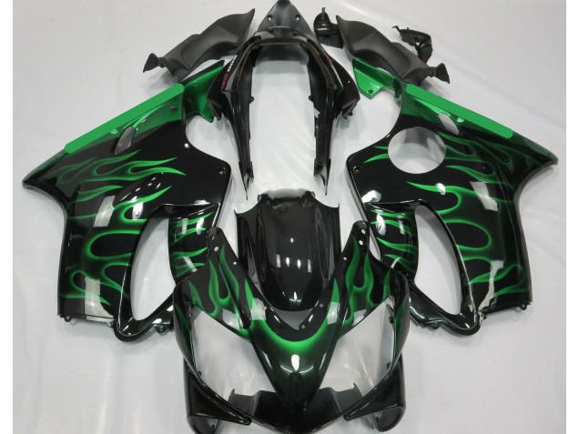 2004-2007 Hellgrün Flamme CBR600 F4i Motorrad Verkleidungen 2004-2007 Hellgrün Flamme CBR600 F4i Motorrad Verkleidungen