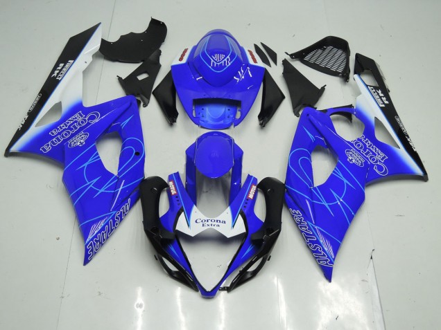 2005-2006 Blau & Weiß Corona GSXR 1000 Motorrad Verkleidungen 2005-2006 Blau & Weiß Corona GSXR 1000 Motorrad Verkleidungen