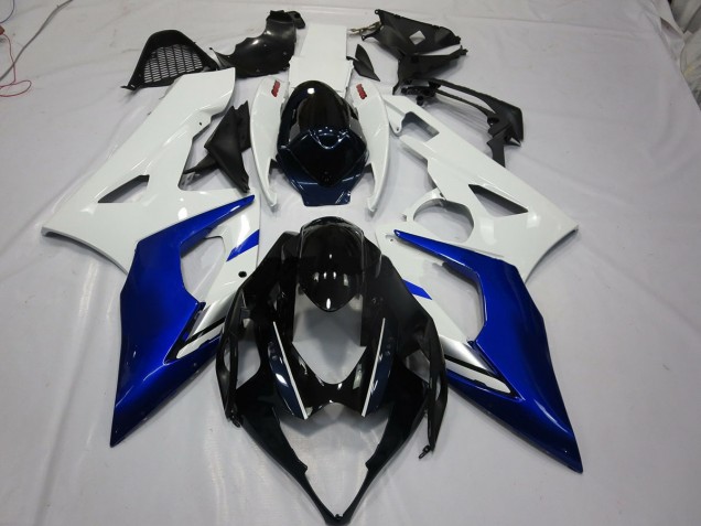 2005-2006 Weiß & Blau GSXR 1000 Motorrad Verkleidungen 2005-2006 Weiß & Blau GSXR 1000 Motorrad Verkleidungen