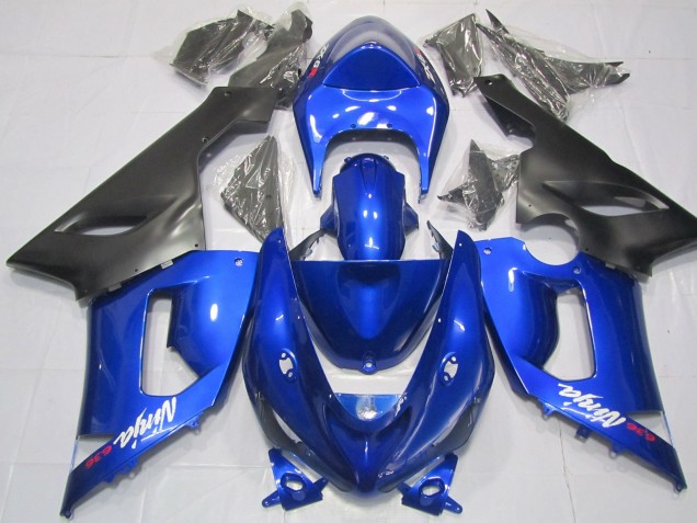 2005-2006 Blau & Schwarz ZX6R Motorrad Verkleidungen 2005-2006 Blau & Schwarz ZX6R Motorrad Verkleidungen