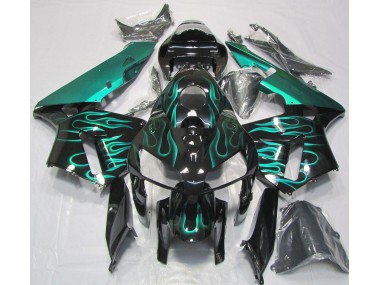 2005-2006 Blaugrün Glänzend Flamme CBR600RR Motorrad Verkleidungen