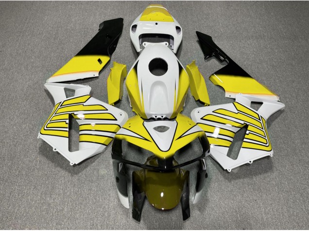 2005-2006 Gelb-Weiße Flügel CBR600RR Motorrad Verkleidungen 2005-2006 Gelb-Weiße Flügel CBR600RR Motorrad Verkleidungen
