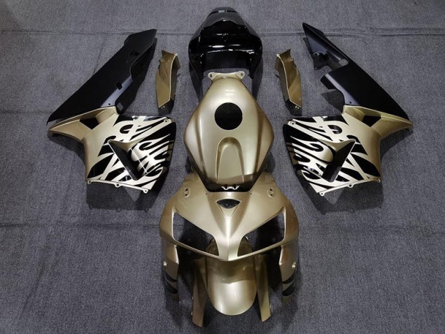 2005-2006 Goldschwarz CBR600RR Motorrad Verkleidungen 2005-2006 Goldschwarz CBR600RR Motorrad Verkleidungen