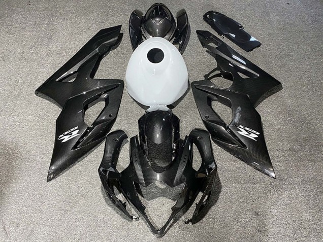 2005-2006 Kohlefaser Stil & Glänzend Weiß GSXR 1000 Motorrad Verkleidungen 2005-2006 Kohlefaser Stil & Glänzend Weiß GSXR 1000 Motorrad Verkleidungen
