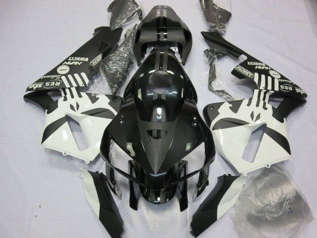2005-2006 Matt Schwarz & Druckerlogos CBR600RR Motorrad Verkleidungen 2005-2006 Matt Schwarz & Druckerlogos CBR600RR Motorrad Verkleidungen