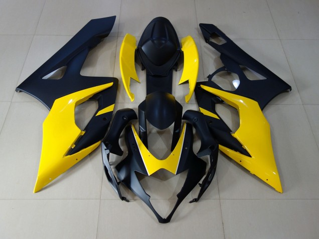 2005-2006 Matt Schwarz & Gelb GSXR 1000 Motorrad Verkleidungen